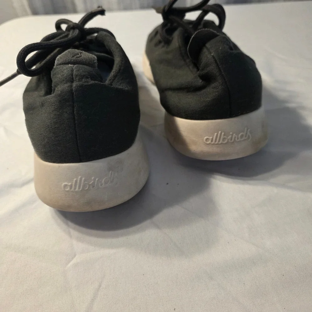 Allbirds Wool Runners Sneakers Walking Mens 10 Black Merino WoolComfort Shoes